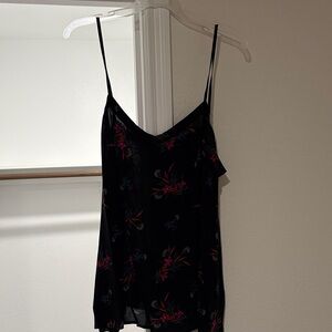 Floral Black Camisole Top